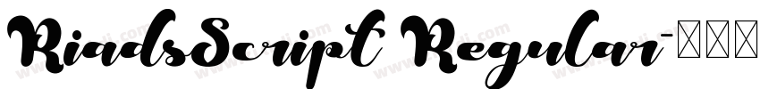 RiadsScript Regular字体转换